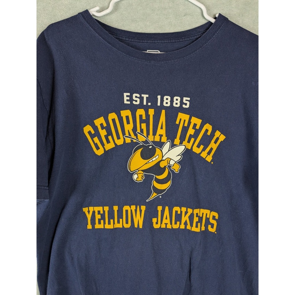 Georgia Tech Yellowjackets Vintage 90's  T-Shirt Navy Blue Size Mens Large